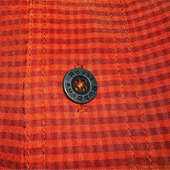 Royal Robbins Button Up Orange Plaid Shirt Short Sleeve Men’s  Large - Picture 5 of 11
